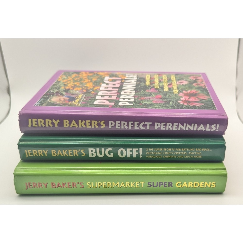 Jerry Baker Gardening 3 Book Set Perfect Perennials Bug Off Supermarket Gardens